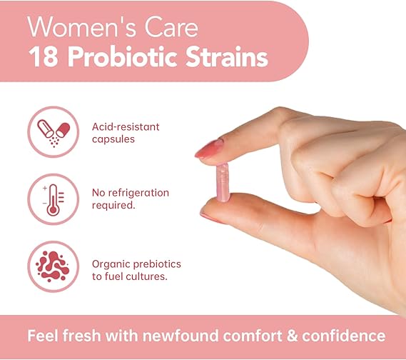 Women's Probiotic,Prebiotics & Lactobacillus Probiotic Blend,60 Billion CFUs,18 Strains,Help Women's Health,Boost Immune,Digestive,Gut,Promote Healthy Vaginal Odor & Vaginal Flora